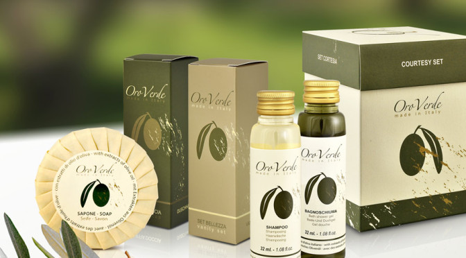 La linea cortesia Oro Verde ha un nuovo packaging